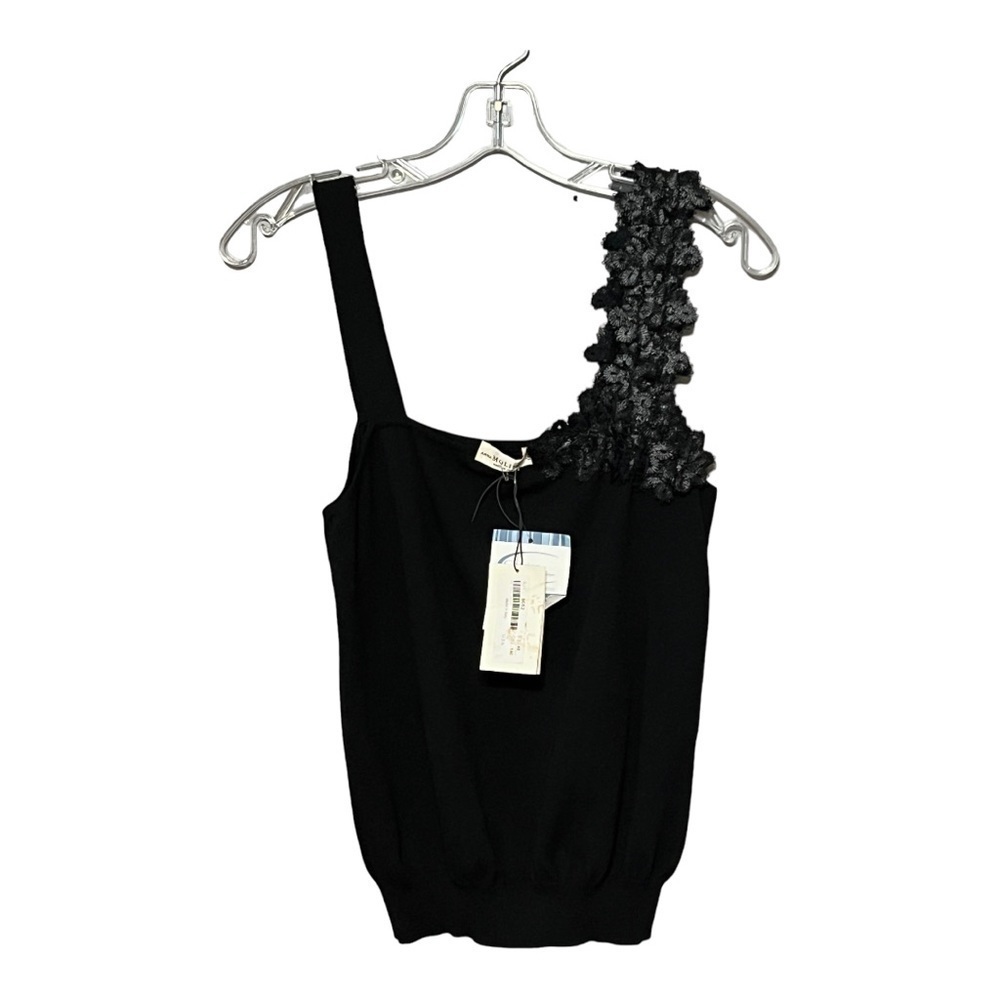 Anna Molinari Black Floral Lace Tank Top Women’s S/L
Size 48
